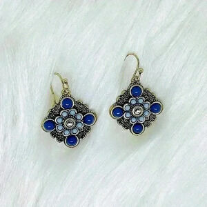Vintage Boho Shades of Blue Statement earrings